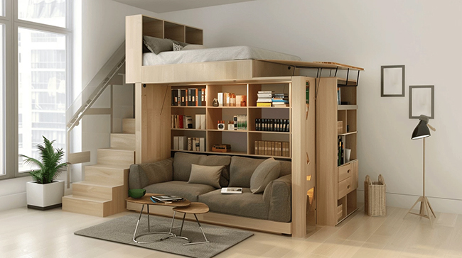 Lựa chọn lý tưởng cho phòng khách kết hợp phòng ngủ