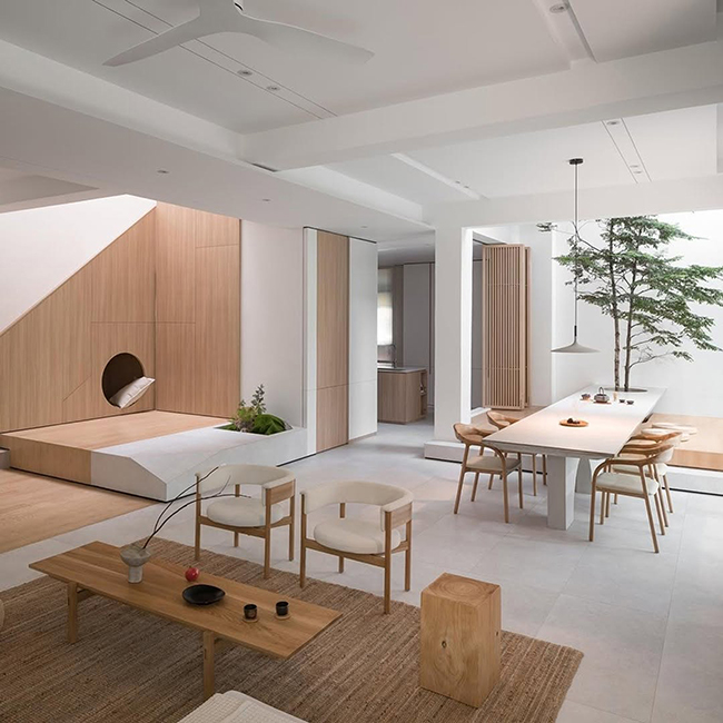 Thiết kế tối giản tập trung vào đường nét gọn gàng, màu sắc trung tính và công năng tiện nghi