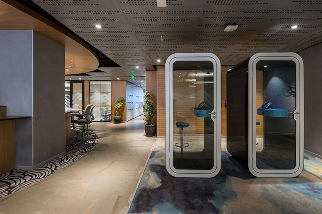 Phone Booths; Focus Pods; cabin cách âm; khu vực tập trung; văn phòng mở