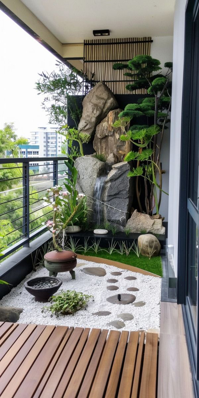Đá tảng và sỏi tạo phong cách tĩnh lặng